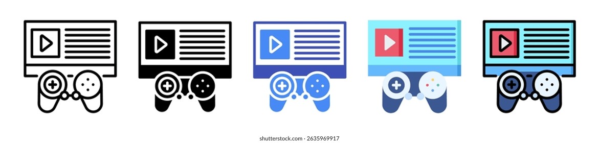 Video Game Icon Element For Design