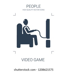 video game icon. high quality filled video game icon on white background. from people collection flat trendy vector video game symbol. use for web and mobile