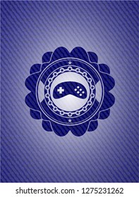 video game icon with jean texture