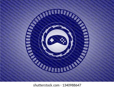 video game icon with jean texture