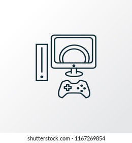 Video game icon line symbol. Premium quality isolated activity element in trendy style.