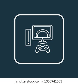 Video game icon line symbol. Premium quality isolated activity element in trendy style.