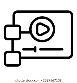 Video game icon outline vector. Videogame interface. Mobile screen