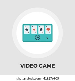 Video game icon vector. Flat icon isolated on the white background. Editable EPS file. Vector illustration.