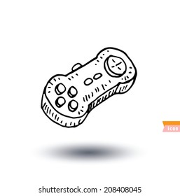 Video game icon, vector illustration.