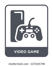 video game icon vector on white background, video game trendy filled icons from Entertainment and arcade collection, video game simple element illustration
