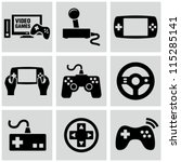 Video game icons set