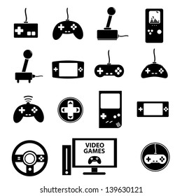 Video game icons set