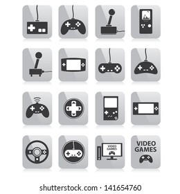 Video game icons set