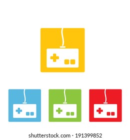 Video game icons set. vector gamepad or game controller icon set