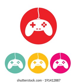 Video game icons set. vector gamepad or game controller icon set