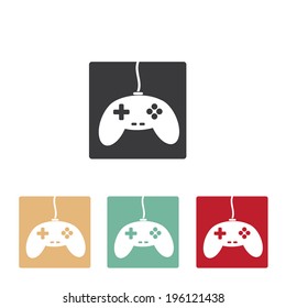 Video game icons set. vector gamepad or game controller icon set