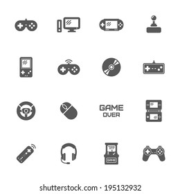 Video game icons, vector.