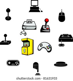 video game illustrations and symbols