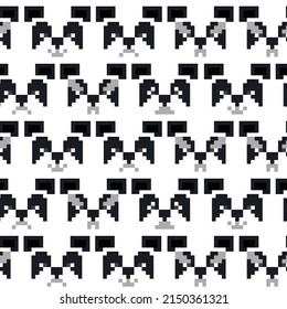 Video game inspired seamless repeat pattern