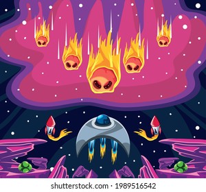 asteroides de interfaz de videojuegos
