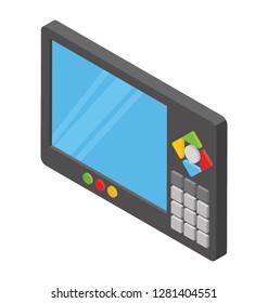 Video game isometric vector icon