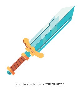 diseño de daga de elementos de videojuegos aislado