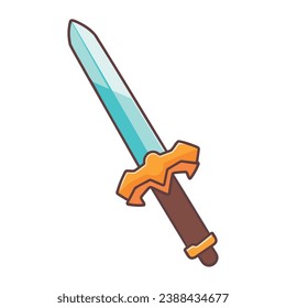 video game item dagger illustration isolated