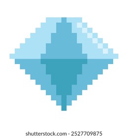video game item pixelated diamond isolated