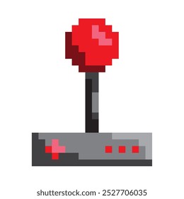 video game item pixelated joystick isolated