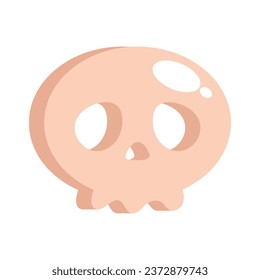 Skull-Illustration des Videospiels einzeln