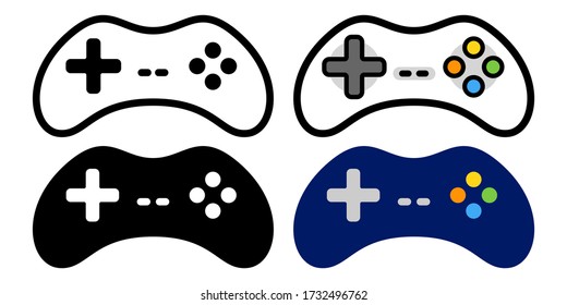 Video Game joypad icon set illustration vector