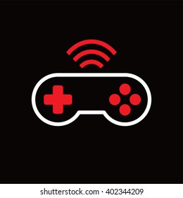 video game joystick banner template vector illustration
