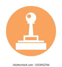 video game joystick control handle icon vector illustration design