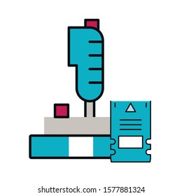 video game joystick control handle icon vector illustration design