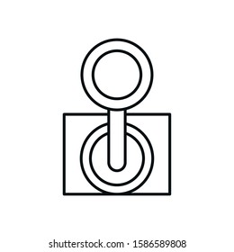 video game joystick control handle icon vector illustration design