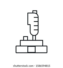 video game joystick control handle icon vector illustration design