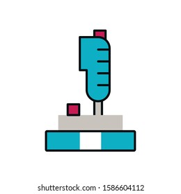 video game joystick control handle icon vector illustration design