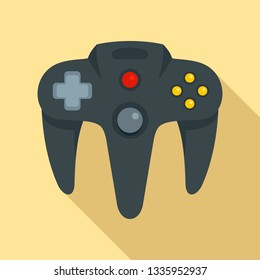 Video game joystick icon. Flat illustration of video game joystick vector icon for web design