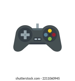 Video game joystick icon. Flat illustration of Video game joystick vector icon isolated on white background
