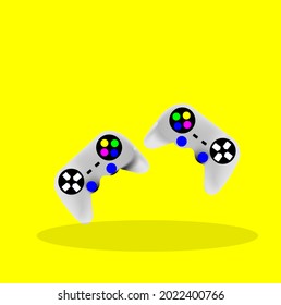 video game joystick vector design model