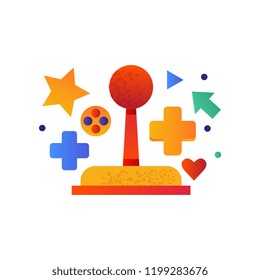 Video game joystick vector Illustration on a white background