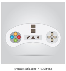 Video game joystick, vector illustration