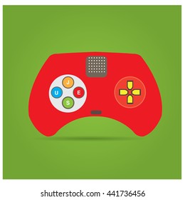 Video game joystick, Vector illustration