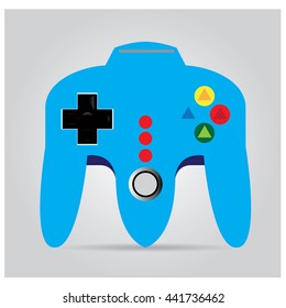 Video game joystick, vector illustration