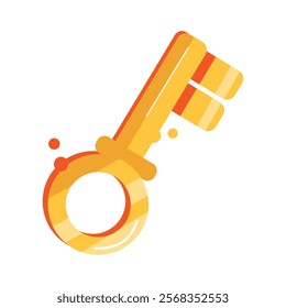 video game key icon isolated