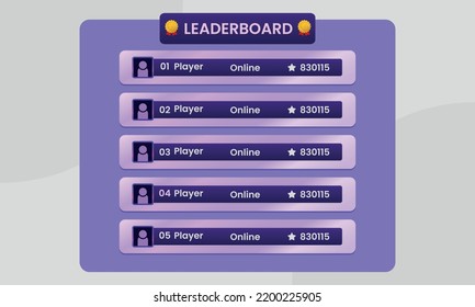 Video Game Leaderboard, Online Leaderboard Template