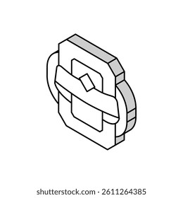 video game level award isometric icon vector. video game level award sign. isolated symbol illustration