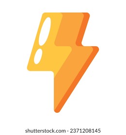video game lightning isolated illustration