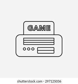 video game line icon