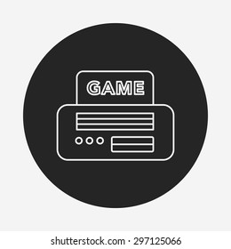 video game line icon