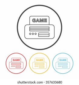 video game line icon