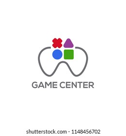 Video game logo design concept. Joystick logo design. Game pad icon