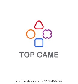 Video game logo design concept. Joystick logo design. Game pad icon