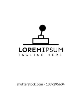 Video game logo set. emblems with gamer, vintage and modern joystick console controller, headset. isolated vector illustration for online game label template 